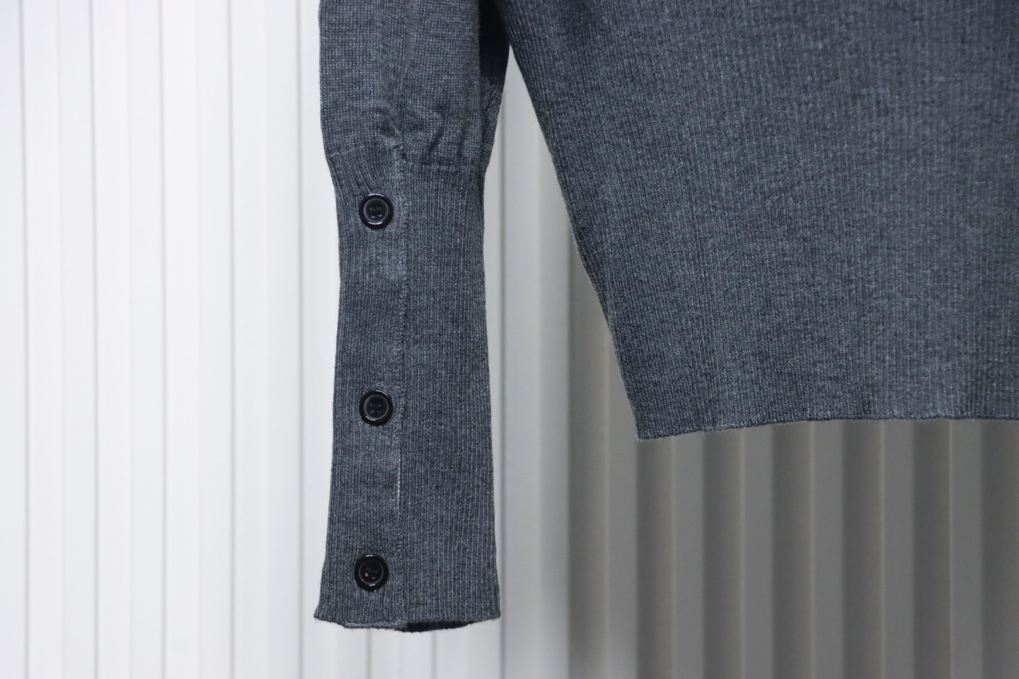 Thom Browne Fine Wool Cardigan Grey