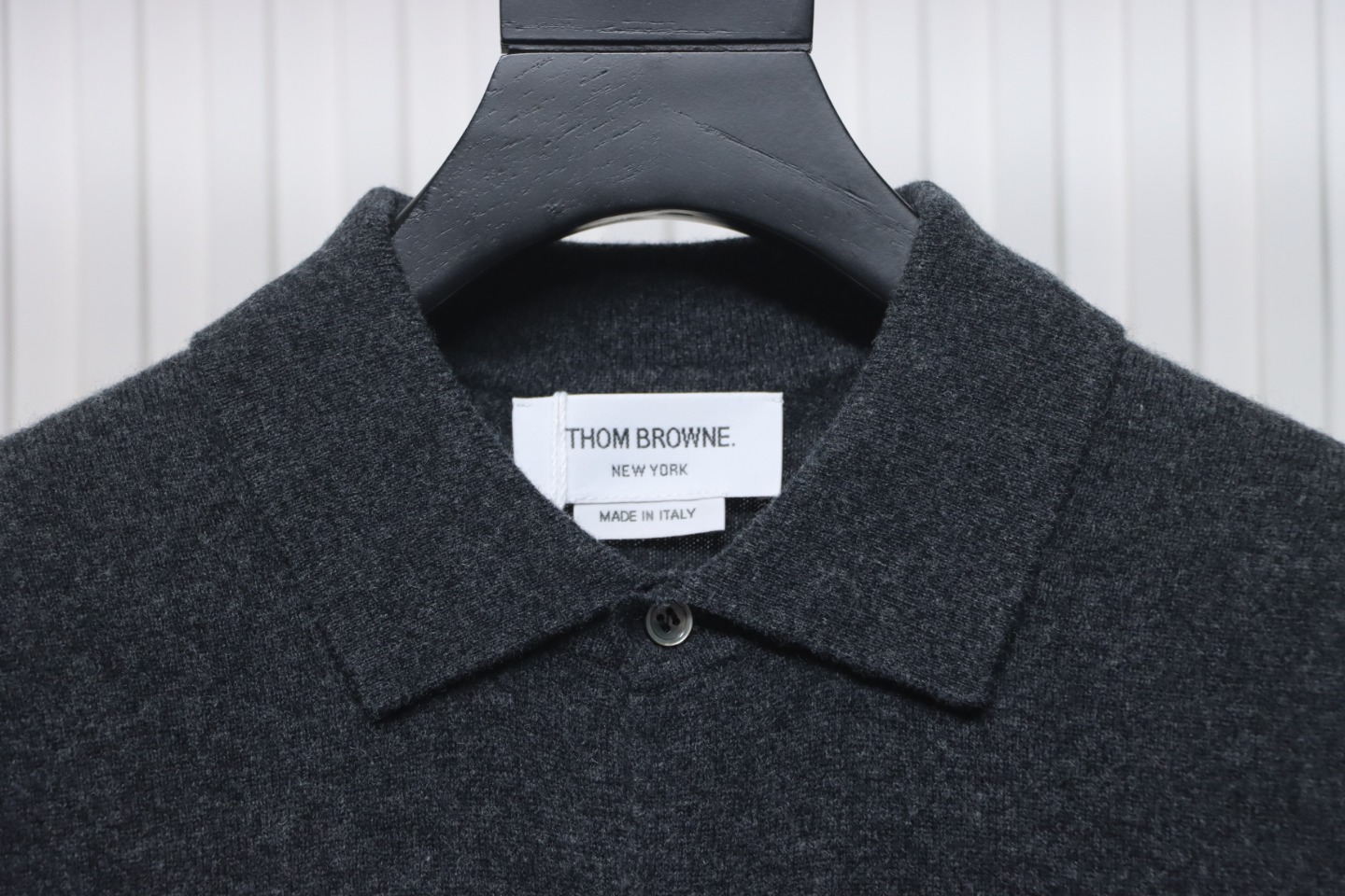 Thom Browne Four-Bar Australian Wool Lapel Cardigan Sweater Black