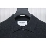 Thom Browne Four-Bar Australian Wool Lapel Cardigan Sweater Black