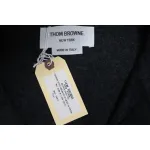 Thom Browne Four-Bar Australian Wool Lapel Cardigan Sweater Black