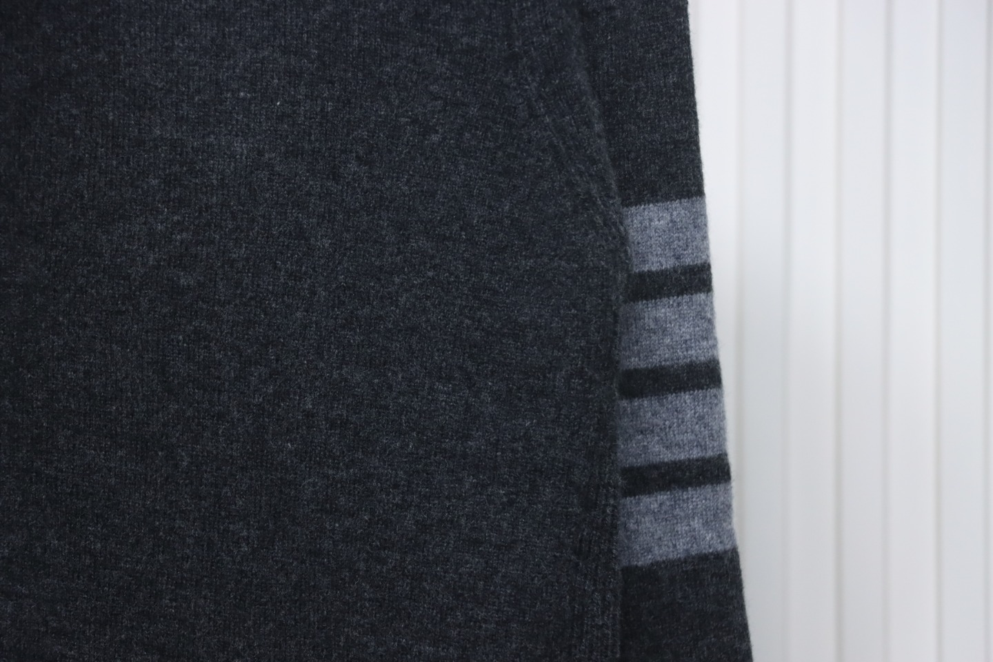 Thom Browne Four-Bar Australian Wool Lapel Cardigan Sweater Black