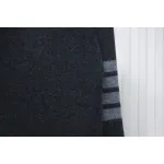 Thom Browne Four-Bar Australian Wool Lapel Cardigan Sweater Black