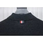 Thom Browne Four-Bar Australian Wool Lapel Cardigan Sweater Black