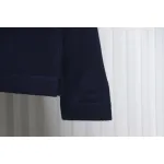 Thom Browne Four-Bar Australian Wool Lapel Cardigan Sweater Blue