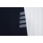 Thom Browne Four-Bar Australian Wool Lapel Cardigan Sweater Blue