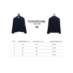 Thom Browne Four-Bar Australian Wool Lapel Cardigan Sweater Blue