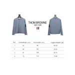 Thom Browne Four-Bar Australian Wool Lapel Cardigan Sweater Grey