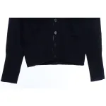 Thom Browne Four-Bar White Striped Cardigan