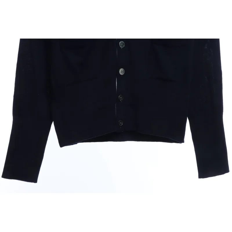 Thom Browne Four-Bar White Striped Cardigan