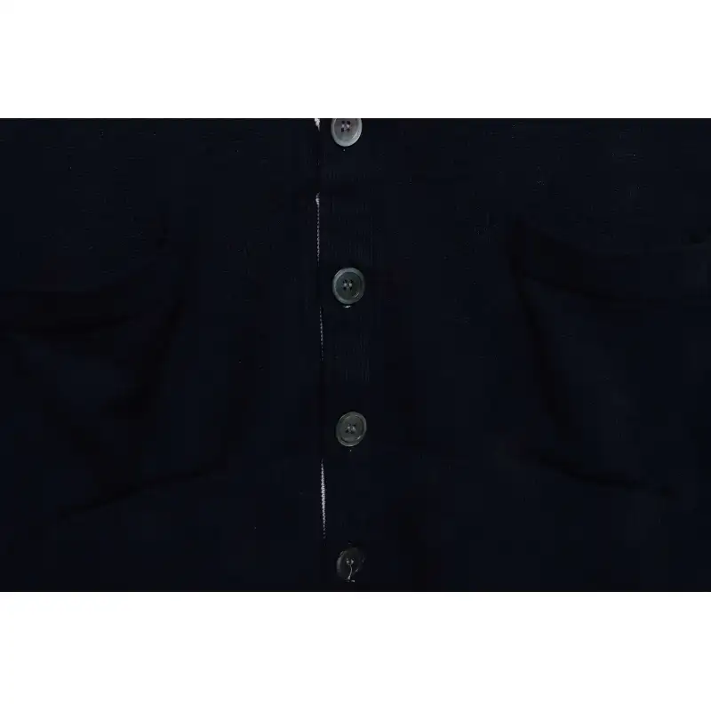 Thom Browne Four-Bar White Striped Cardigan