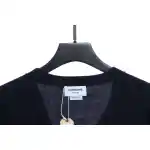 Thom Browne Four-Bar White Striped Cardigan