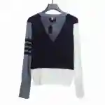 Thom Browne Four-Stripe Color-Block Wool Cardigan