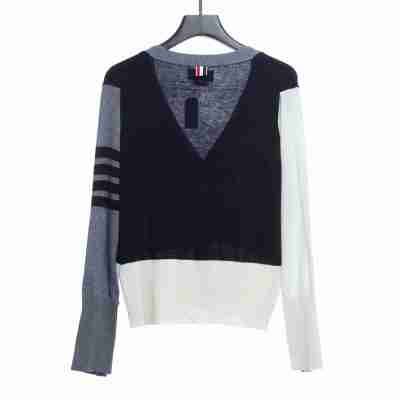 Thom Browne Four-Stripe Color-Block Wool Cardigan 02