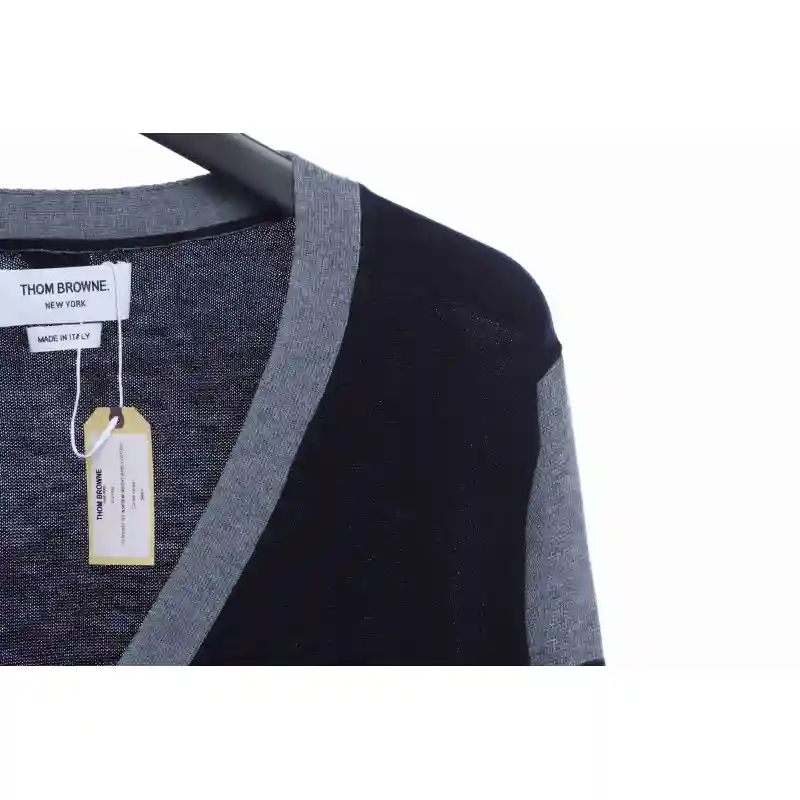 Thom Browne Four-Stripe Color-Block Wool Cardigan