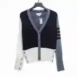 Thom Browne Four-Stripe Color-Block Wool Cardigan