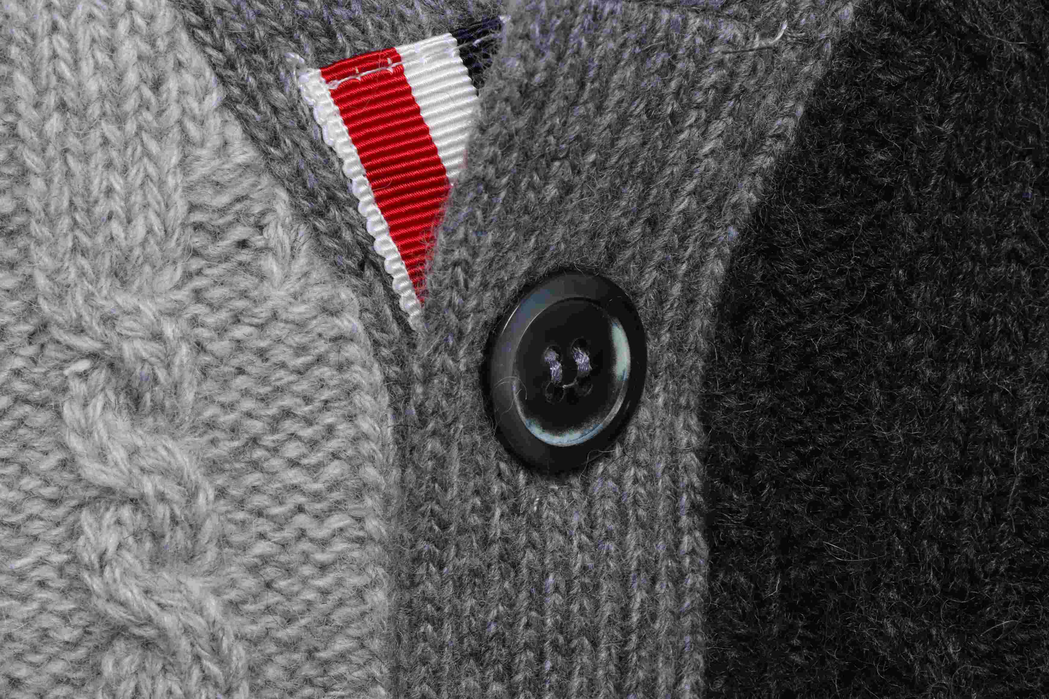 Thom Browne Special Offer Rough Pattern V-Neck Cardigan