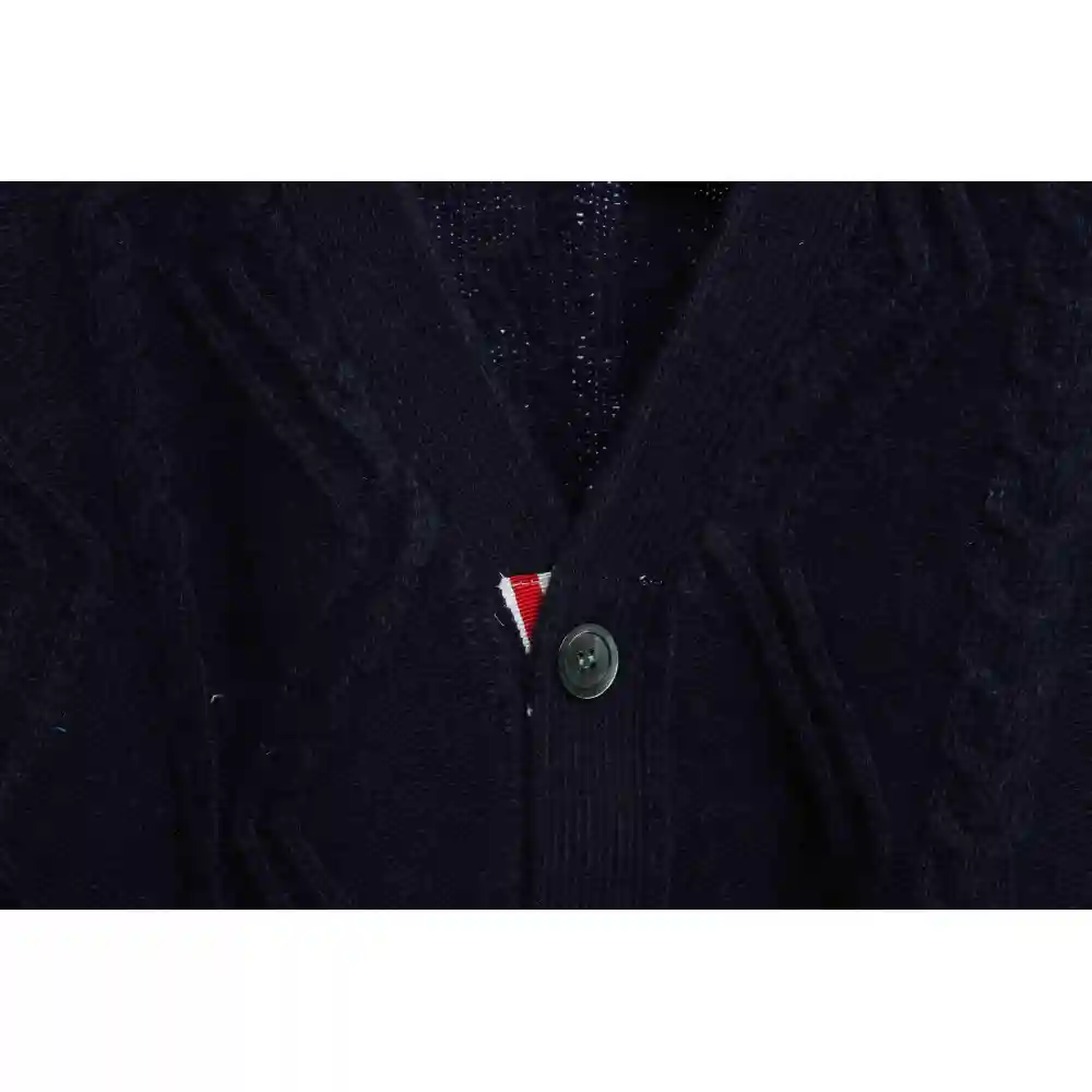 Thom Browne Thick Knit V-Neck Cardigan