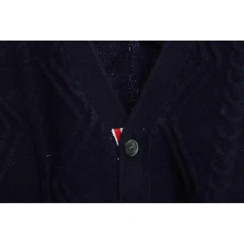 Thom Browne Thick Knit V-Neck Cardigan