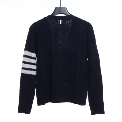 Thom Browne Thick Knit V-Neck Cardigan 02