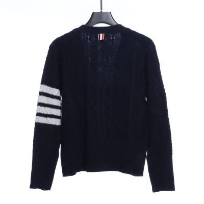 Thom Browne Thick Knit V-Neck Cardigan 02