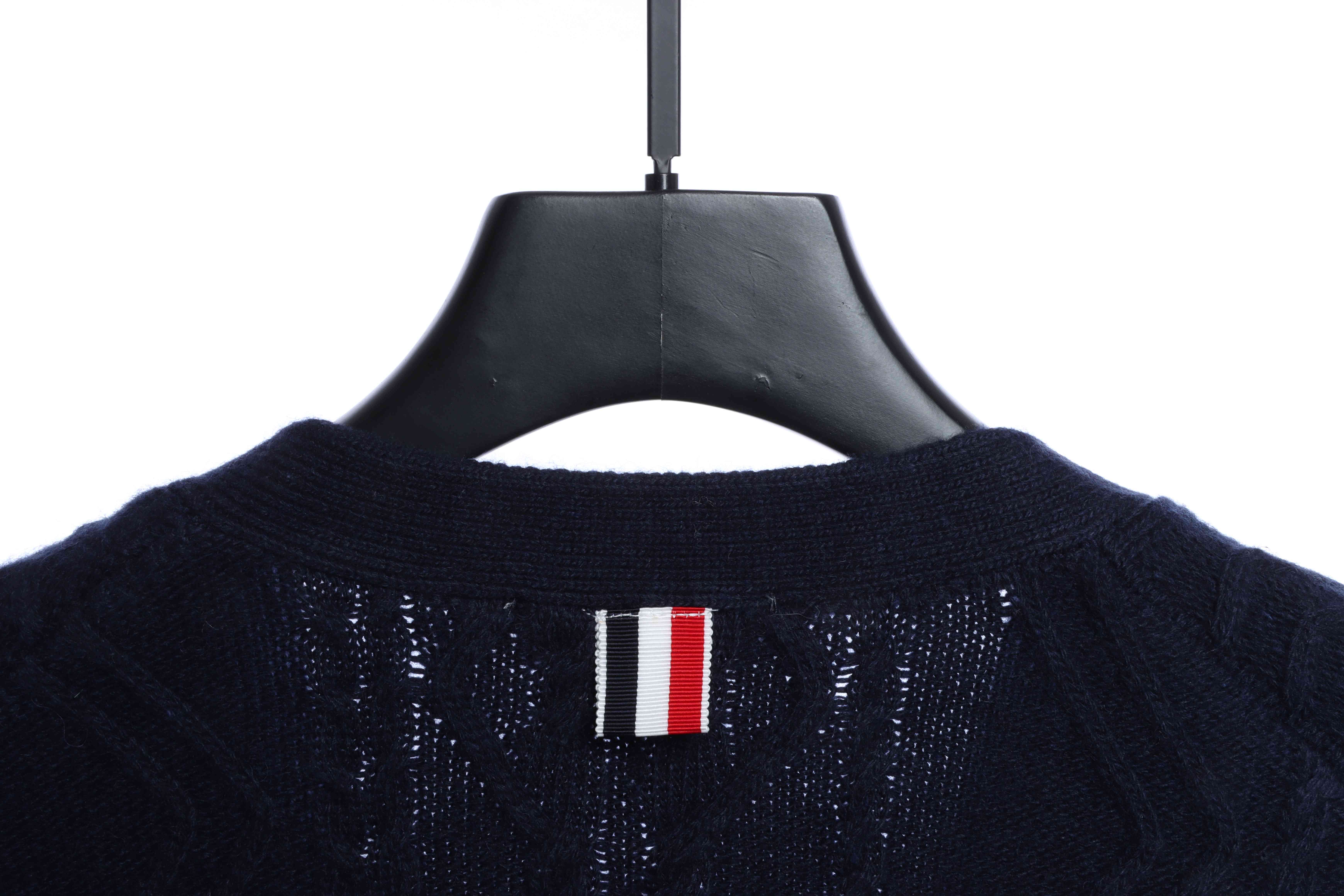 Thom Browne Thick Knit V-Neck Cardigan