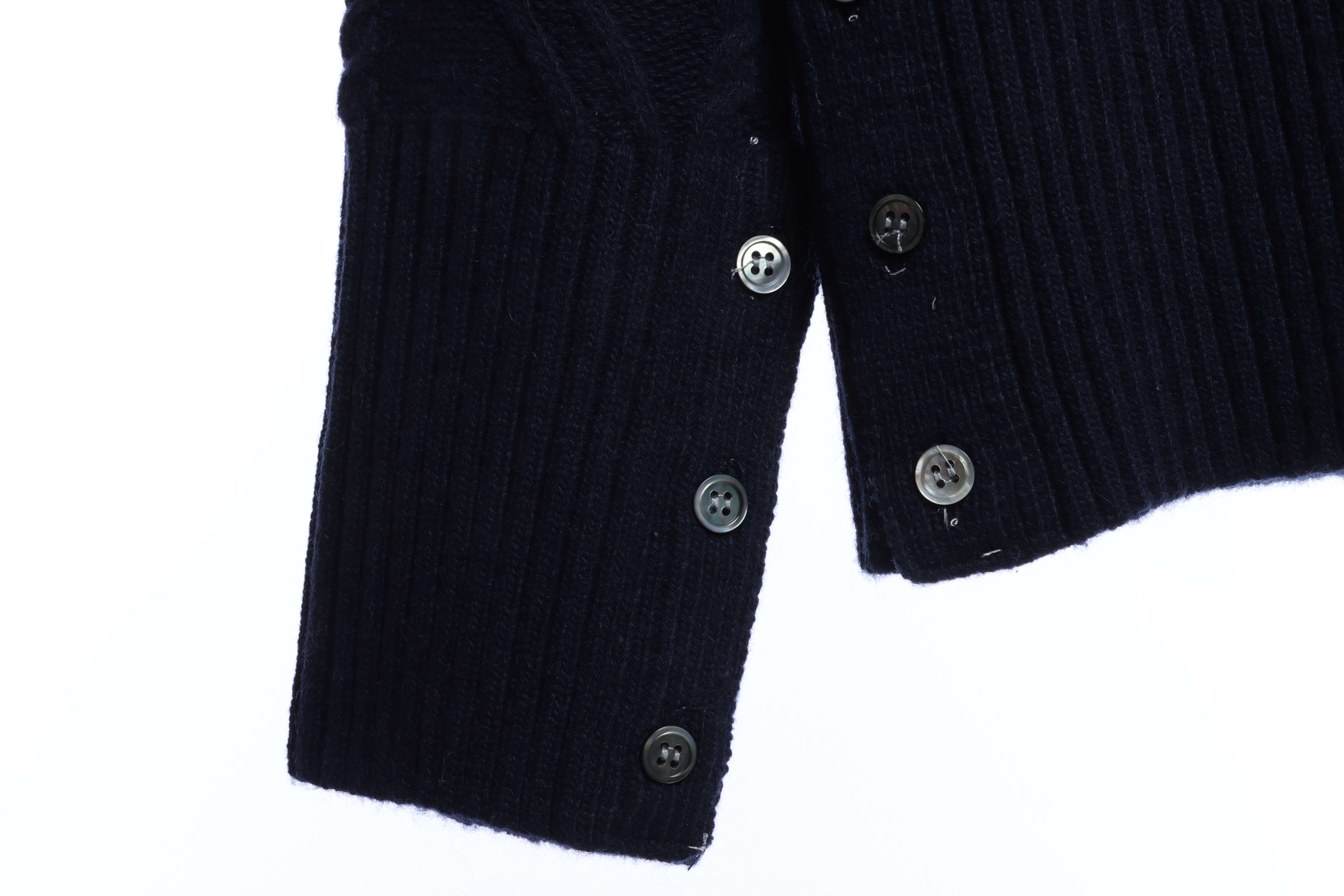 Thom Browne Thick Knit V-Neck Cardigan