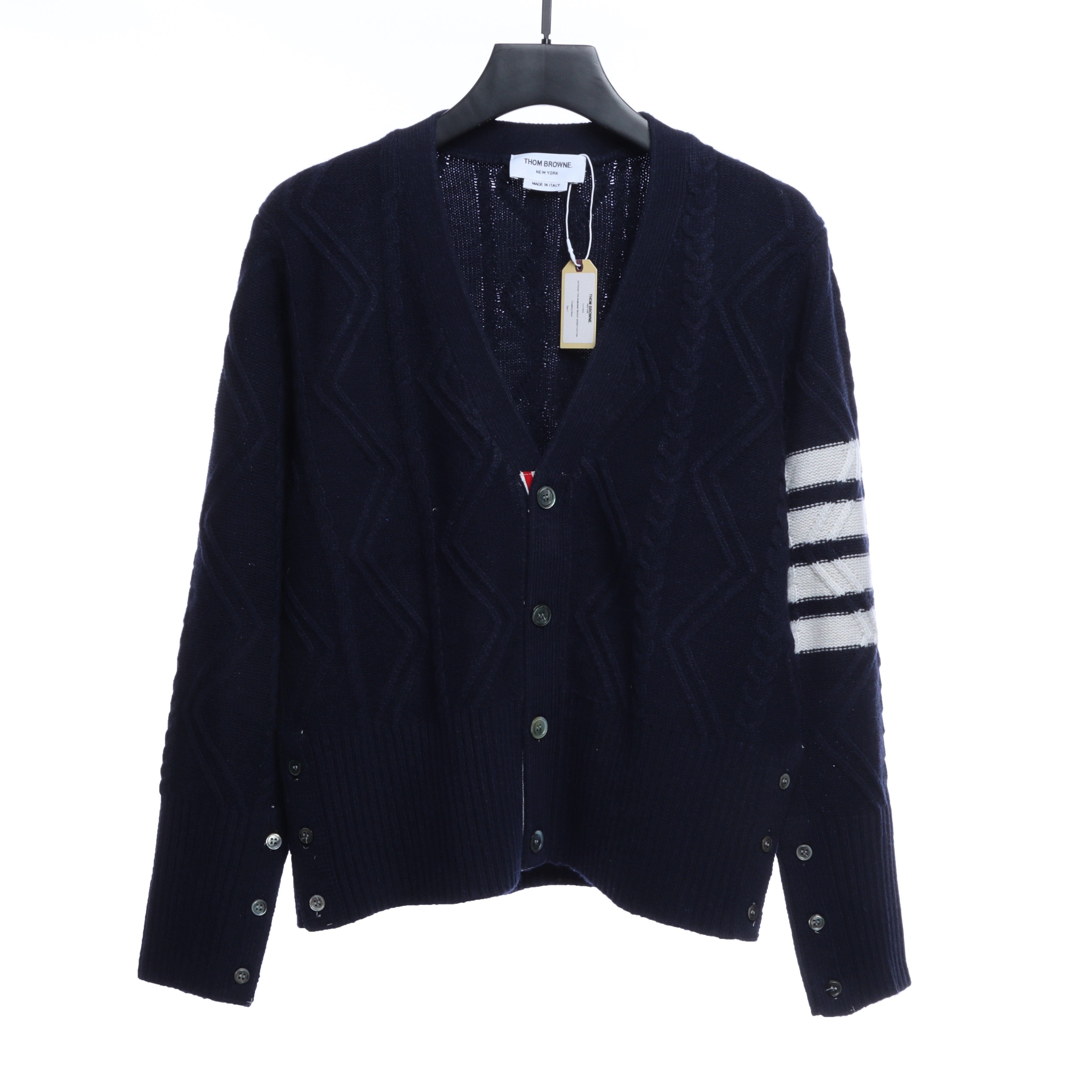 Thom Browne Thick Knit V-Neck Cardigan