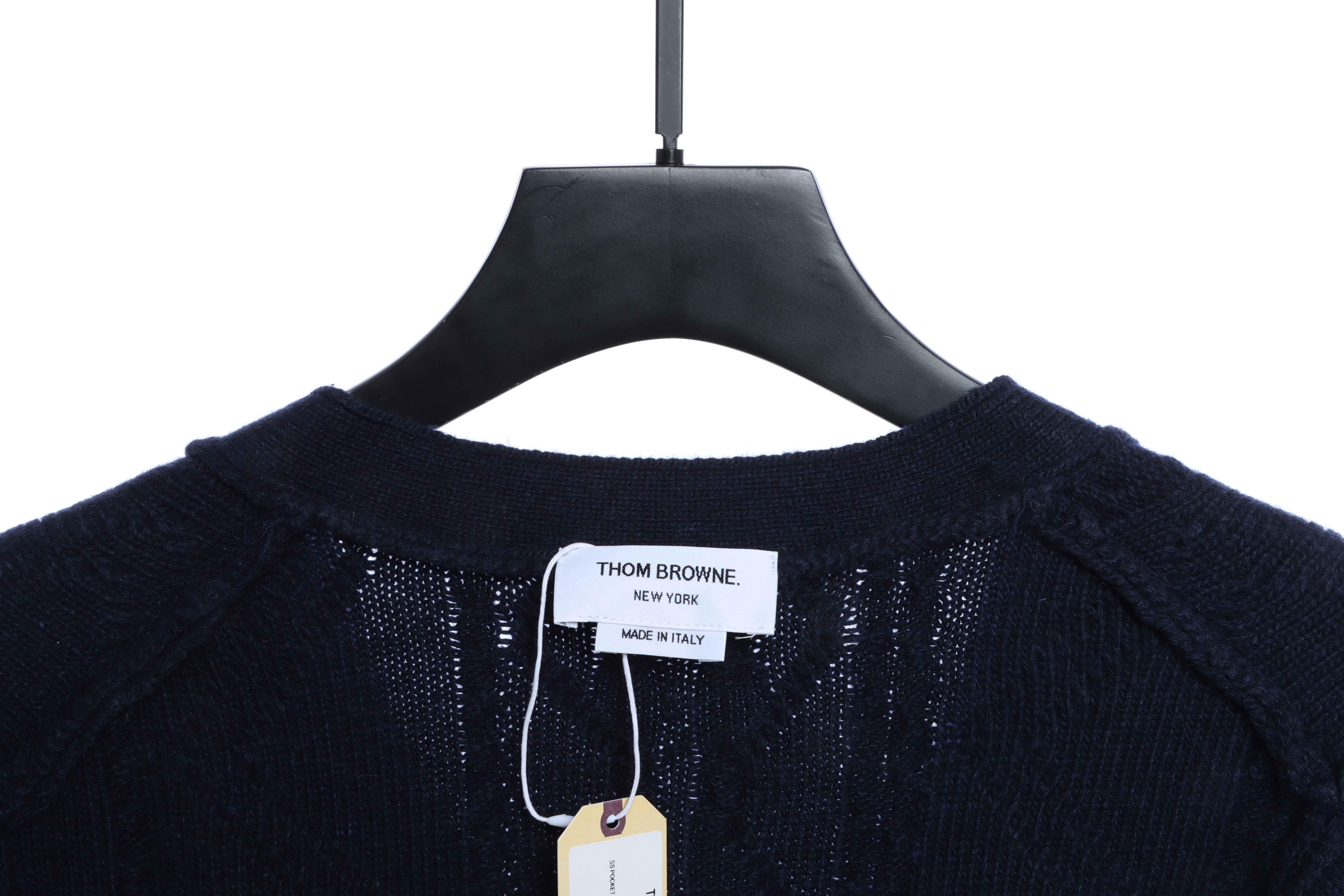 Thom Browne Thick Knit V-Neck Cardigan
