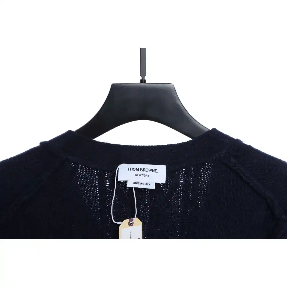 Thom Browne Thick Knit V-Neck Cardigan