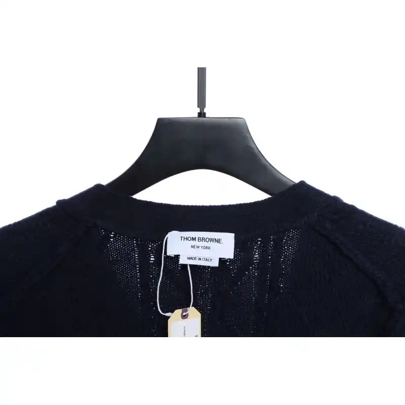 Thom Browne Thick Knit V-Neck Cardigan