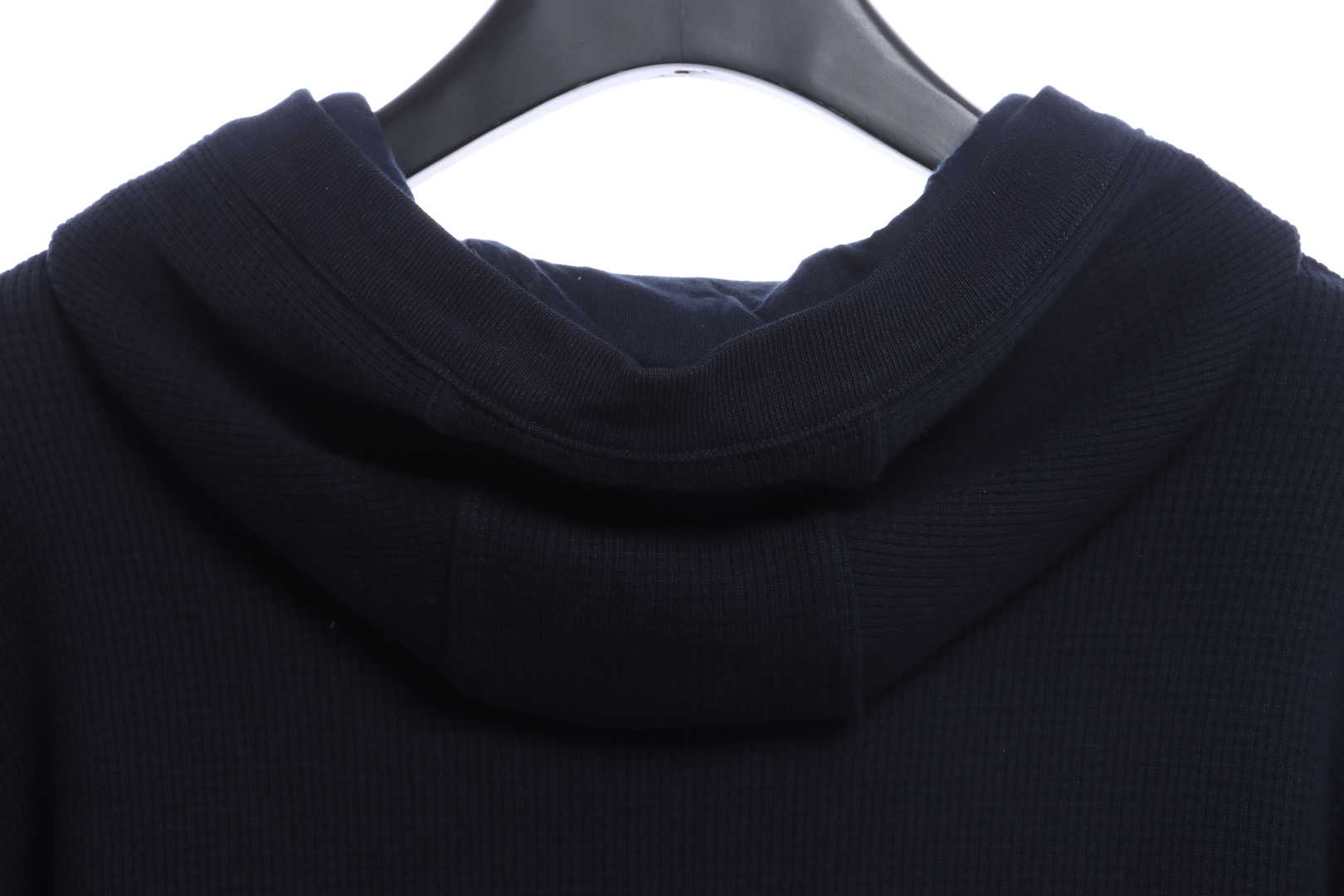 Thom Browne Waffle Hooded Cardigan Black