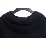 Thom Browne Waffle Hooded Cardigan Black