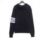 Thom Browne Waffle Hooded Cardigan Black