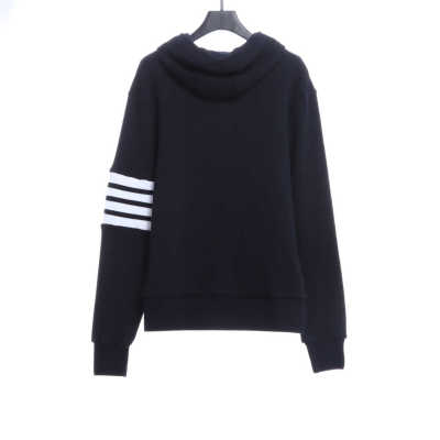 Thom Browne Waffle Hooded Cardigan Black 02