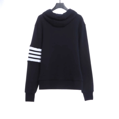 Thom Browne Waffle Hooded Cardigan Black 02