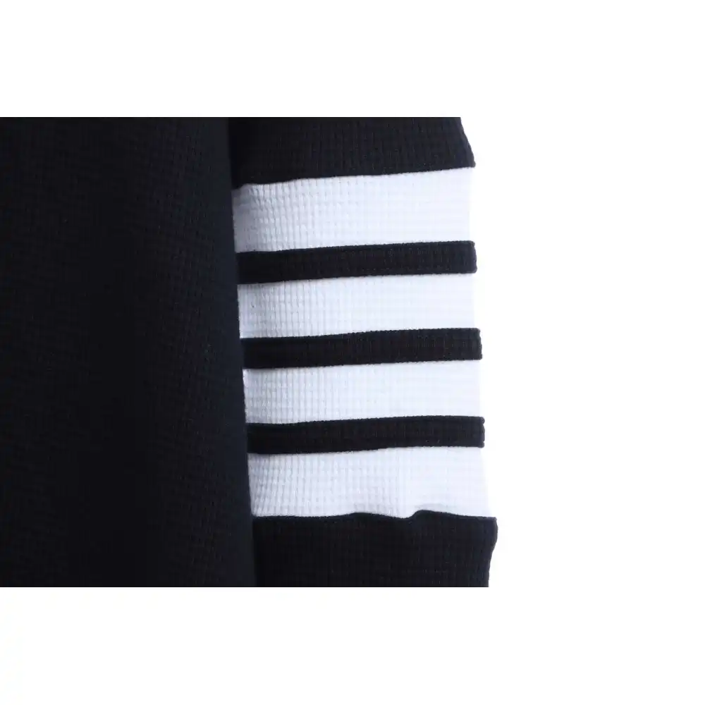 Thom Browne Waffle Hooded Cardigan Black