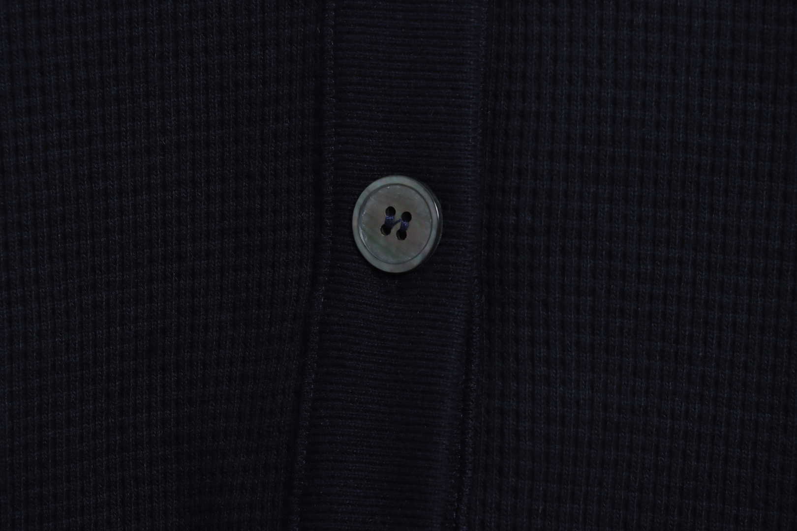 Thom Browne Waffle Hooded Cardigan Black