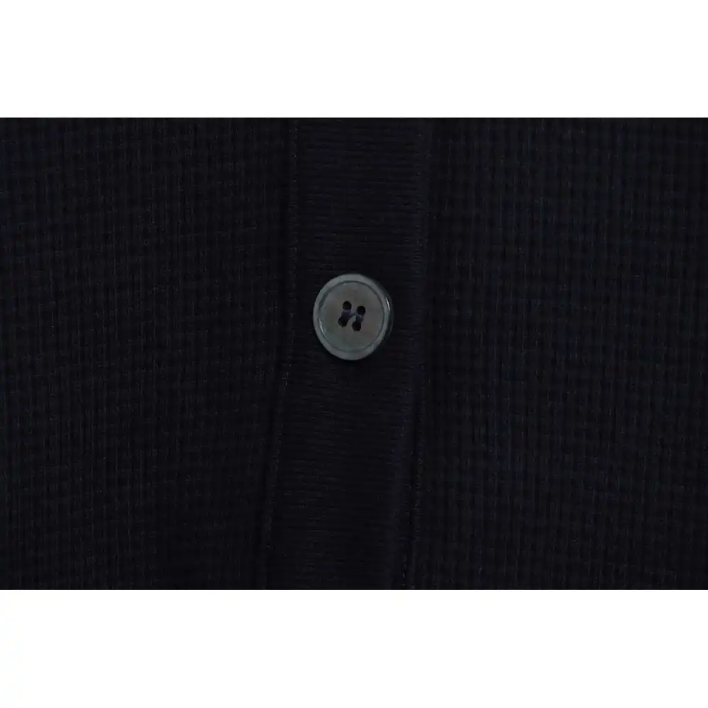 Thom Browne Waffle Hooded Cardigan Black