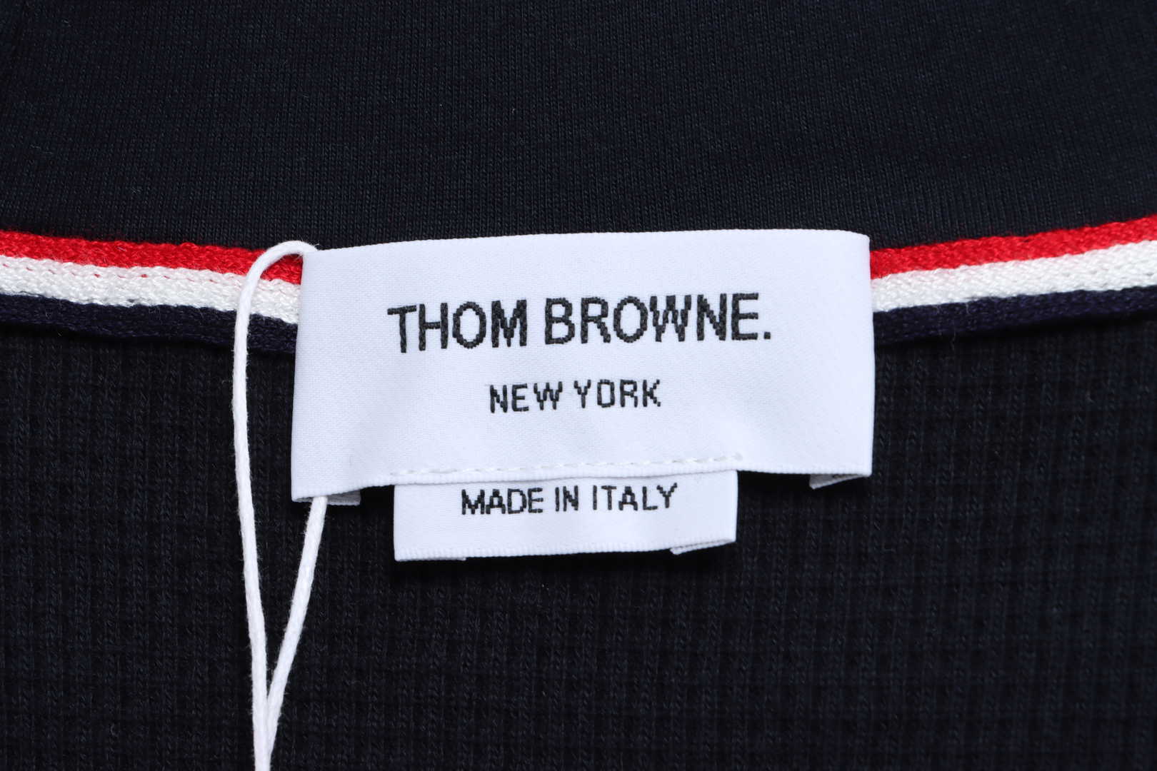 Thom Browne Waffle Hooded Cardigan Black