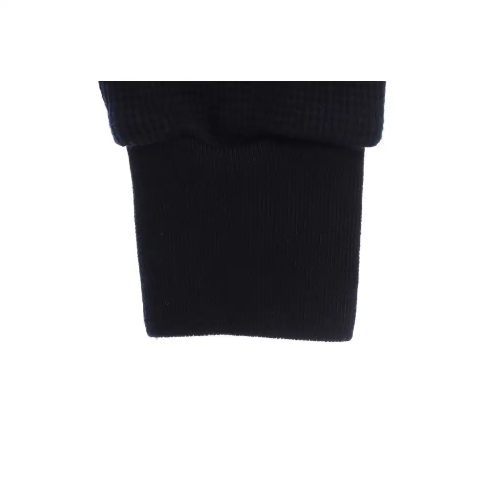 Thom Browne Waffle Hooded Cardigan Black