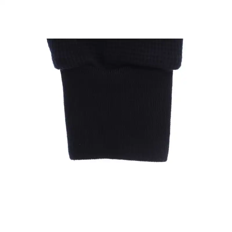 Thom Browne Waffle Hooded Cardigan Black