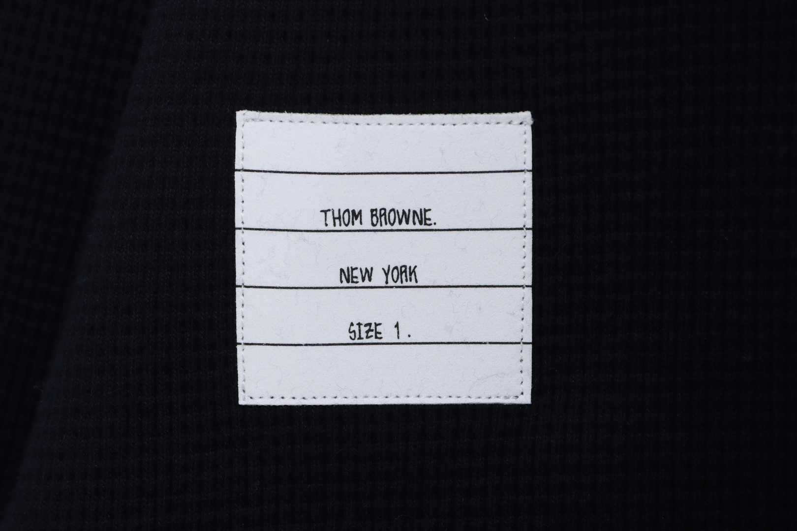 Thom Browne Waffle Hooded Cardigan Black