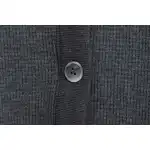 Thom Browne Waffle Hooded Cardigan Dark Grey