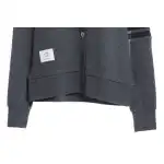 Thom Browne Waffle Hooded Cardigan Dark Grey