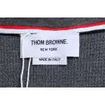 Thom Browne Waffle Hooded Cardigan Dark Grey