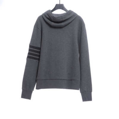 Thom Browne Waffle Hooded Cardigan Dark Grey 02