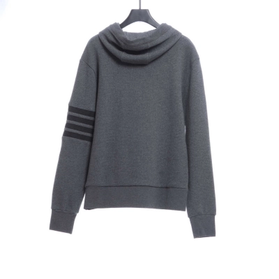 Thom Browne Waffle Hooded Cardigan Dark Grey 02