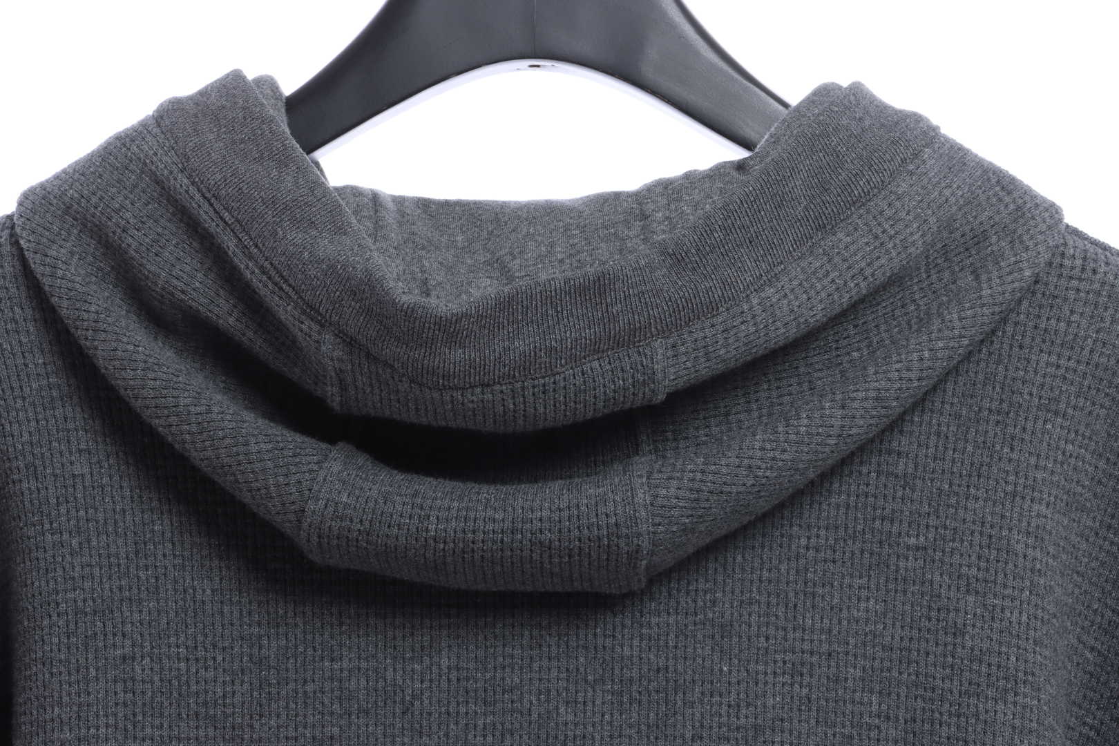 Thom Browne Waffle Hooded Cardigan Dark Grey