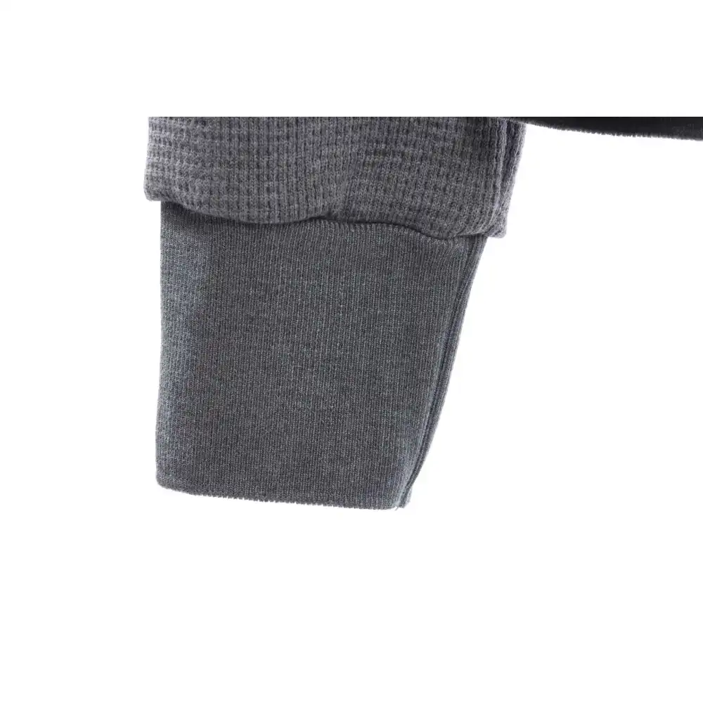 Thom Browne Waffle Hooded Cardigan Light Grey