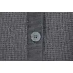 Thom Browne Waffle Hooded Cardigan Light Grey